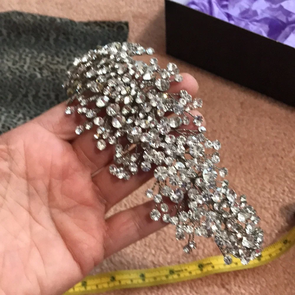 Rhinestone head piece /wedding /sweet 16/ special party - Picture 12 of 12